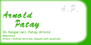 arnold patay business card